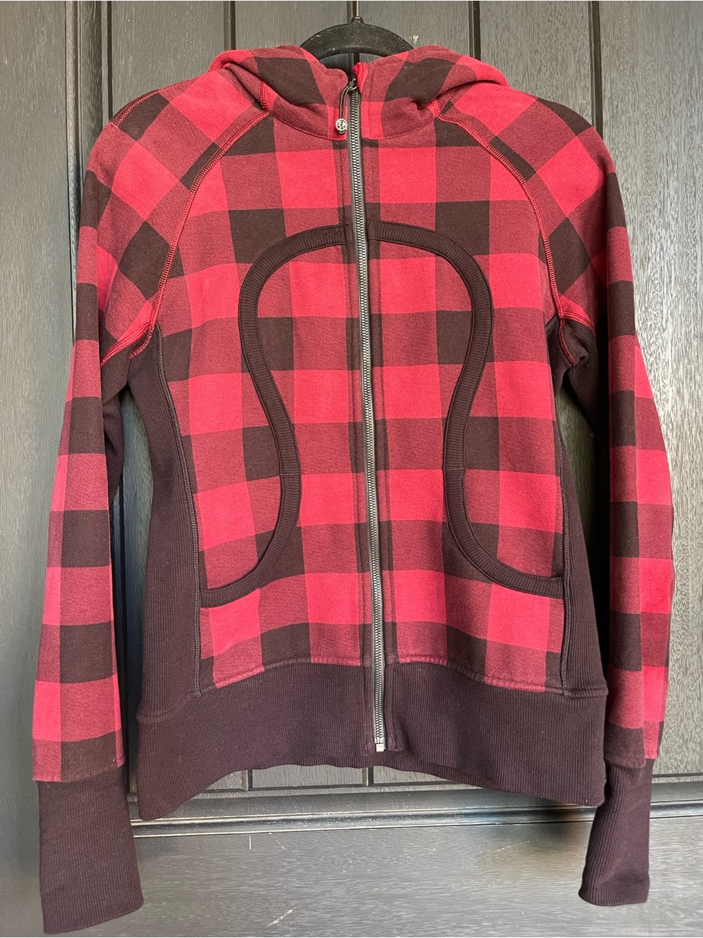 RARE Lululemon Scuba Hoodie II Buffalo Plaid Lumberjack Size 8